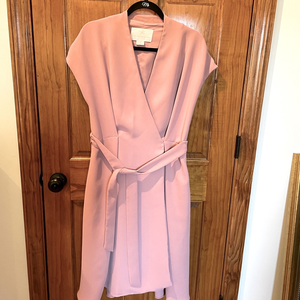 Gal Meets Glam dusty rose wrap dress size 10
